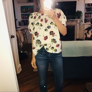 Ulla Johnson floral blouse.